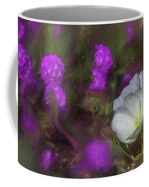 Anza - Borrego Desert State Park Coffee Mug featuring the photograph A Sketchy Primrose by Peter Tellone