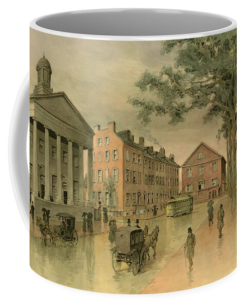 Taylor Coffee Mug featuring the painting A Southwestern View of Washington Square by Frank Hamilton Taylor