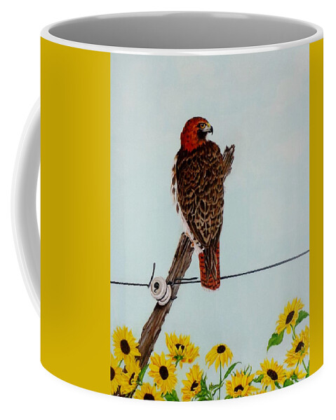 Sun Coffee Mug featuring the painting A Sunny Day by Carol Avants