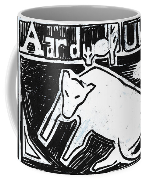 Aardwolf Coffee Mug featuring the relief Aardwolf UK by Edgeworth Johnstone