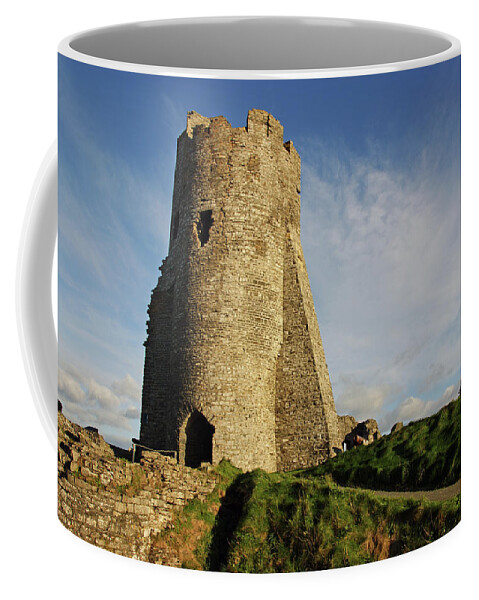 Wales Coffee Mug featuring the photograph ABERYSTWYTH. The Castle Gatehouse. by Lachlan Main
