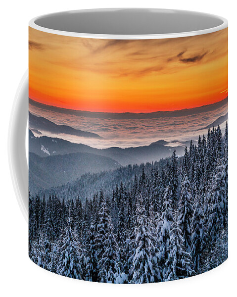 Bulgaria Coffee Mug featuring the photograph Above Ocean Of Clouds by Evgeni Dinev