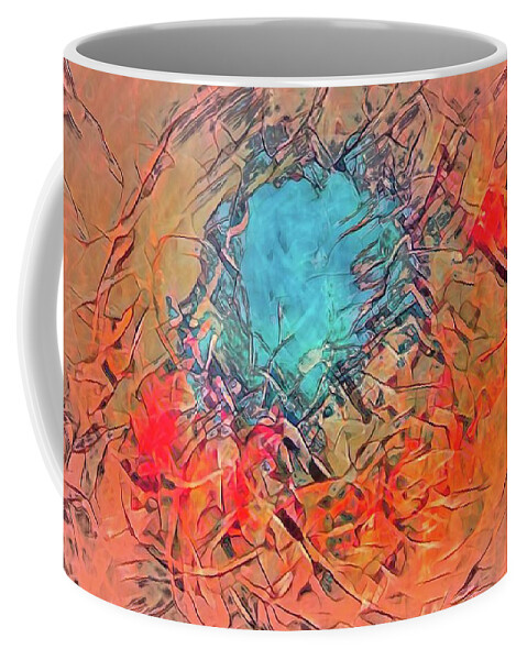 Abstract Coffee Mug featuring the digital art Abstract 49 by Steve DaPonte