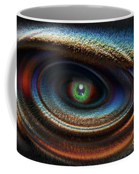 Digital Painting Coffee Mug featuring the digital art Abstract Eye by Lutz Roland Lehn