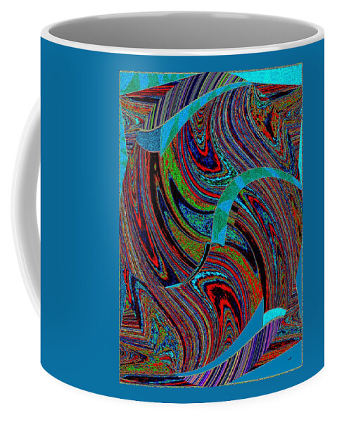 Hoopla Coffee Mug featuring the digital art Abstract Hoopla by Will Borden