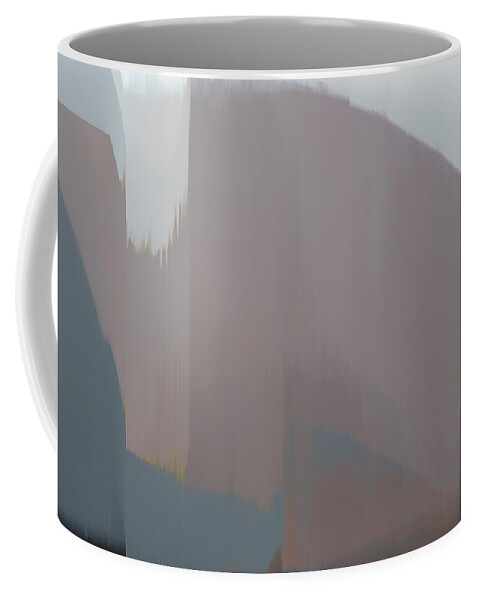Abstract Coffee Mug featuring the digital art Abstract Landscape Subtle earth tones 38 by Itsonlythemoon