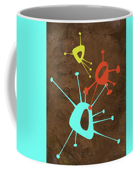 Abstract Coffee Mug featuring the painting Abstract Splash Theme I by Naxart Studio