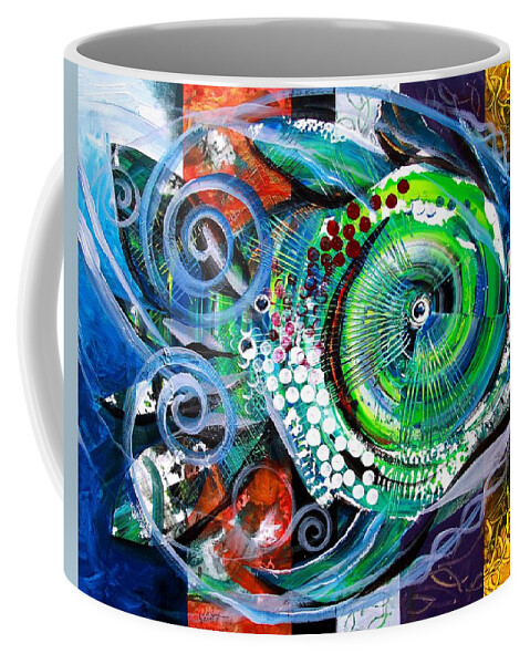 Fish Coffee Mug featuring the painting AcidFish, 104 by J Vincent Scarpace