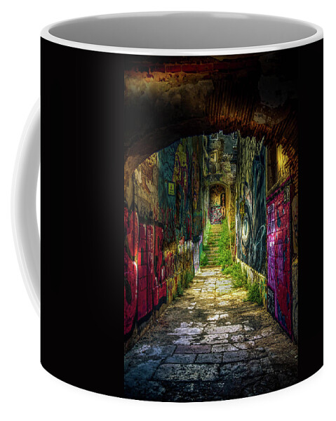 Graffiti Coffee Mug featuring the digital art The house of my sweet Lady of the Smile by Micah Offman