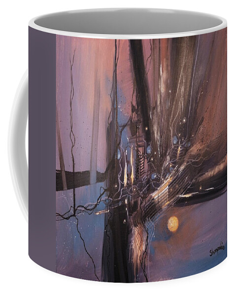 Abstract Coffee Mug featuring the painting Afterglow by Tom Shropshire