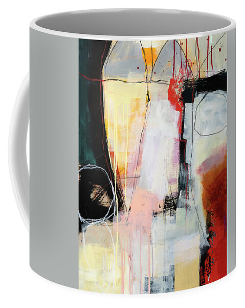 Abstract Art Coffee Mug featuring the painting Aftermath #1 by Jane Davies