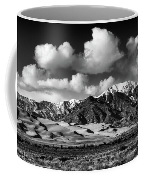 Monochrome Coffee Mug featuring the photograph Afternoon at the Dunes by Darren White