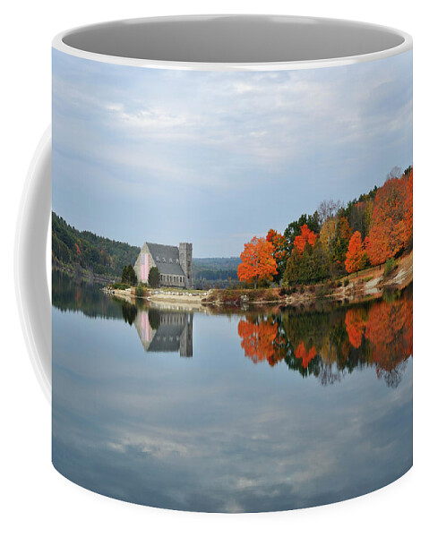 Autumn Coffee Mug featuring the photograph Afternoon Reflection at Wachusett Reservoir by Luke Moore