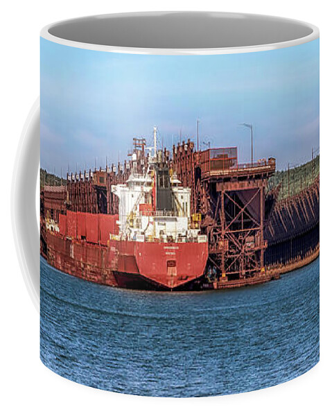 Agate Bay Coffee Mug featuring the photograph Agate Bay Docks by Susan Rissi Tregoning