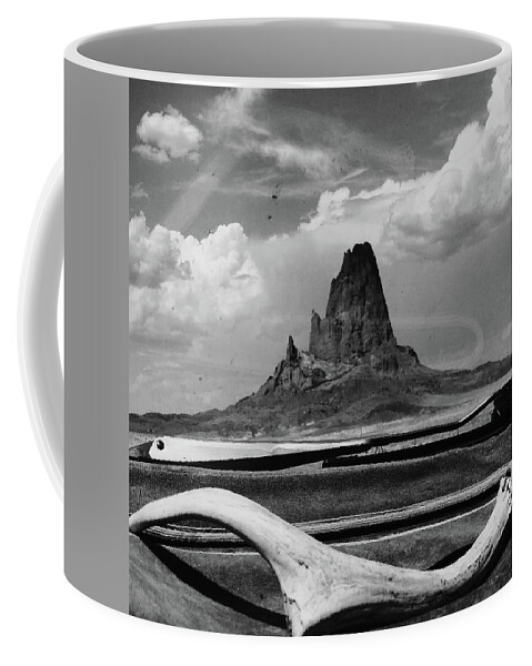 Drive By Photo Coffee Mug featuring the photograph Agathla and Antler by Jonathan Thompson