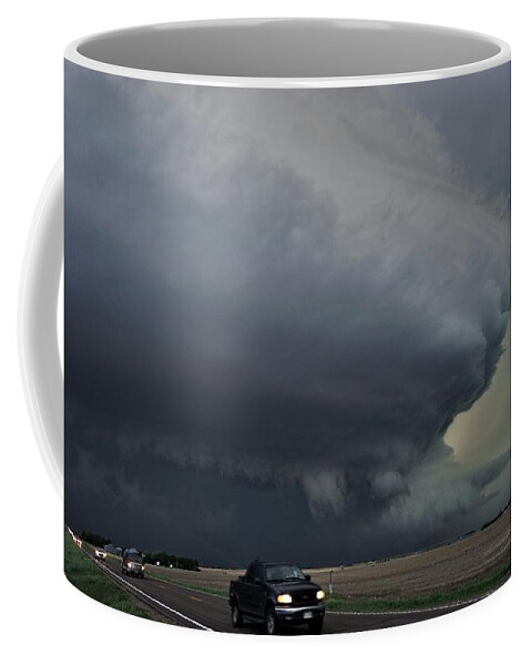 Supercell Coffee Mug featuring the photograph Ahead of the Supercell by Ed Sweeney