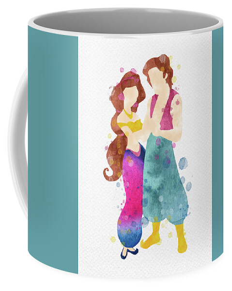 Aladdin and Jasmine Coffee Mug by Mihaela Pater - Pixels
