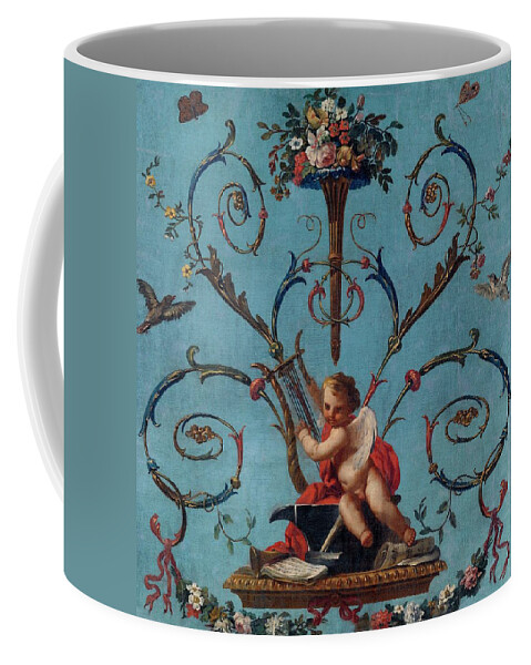 Allegory Of The Music Coffee Mug featuring the painting 'Allegory of the Music', 1770-1780, Spanish School, Canvas, 117 cm x 113 cm, ... by Jose del Castillo -1737-1793-