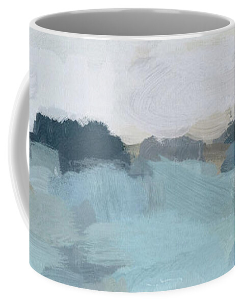 Navy Coffee Mug featuring the painting Almost Home by Rachel Elise