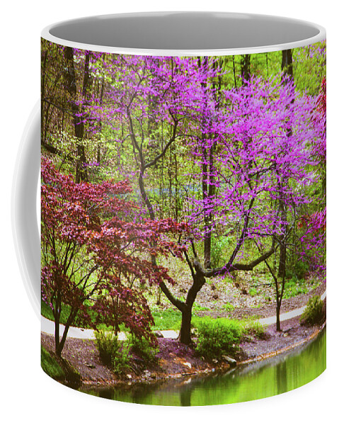 Path Coffee Mug featuring the photograph Along the Restful Path by Allen Nice-Webb