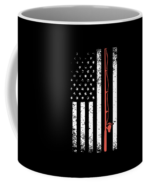 AMERICAN FLAG FISHING POLE gun Coffee Mug by Edward Hyett - Fine Art America