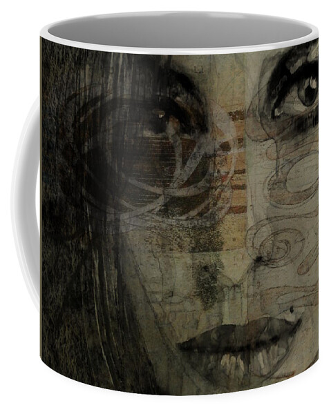 Amy Winehouse Coffee Mug featuring the painting Amy Winehouse - Back To Black by Paul Lovering