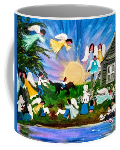 Seaux N. Seau Coffee Mug featuring the painting An Angel For Everyone by Seaux-N-Seau Soileau