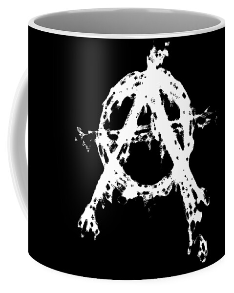 Anarchy Coffee Mug featuring the digital art Anarchy Graphic by Roseanne Jones