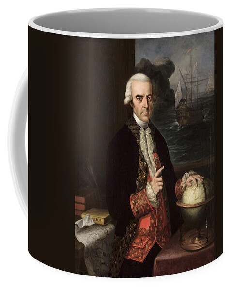 Antonio De Ulloa Y De La Torre-giralt Coffee Mug featuring the painting Andres Cortes y Aguilar / 'Portrait of Admiral Antonio Ulloa', Circa 1856, Oil on canvas, Sevilli... by Andres Cortes y Aguilar -1810-1879-