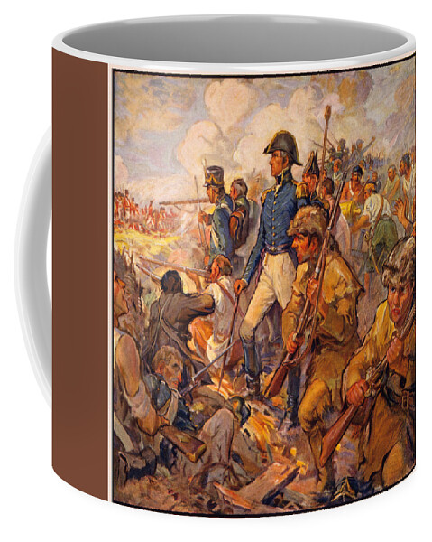 War Of 1812 Coffee Mug featuring the painting Andrew Jackson at the Battle of New Orleans by Frederick Coffay Yohn