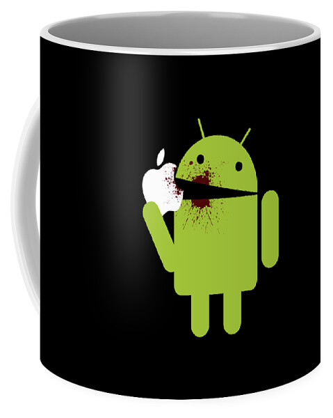 Android Eat Apple Funny Robot Phone Mobile Samsung Smartphone Geek Coffee  Mug by Zac Dillon - Pixels