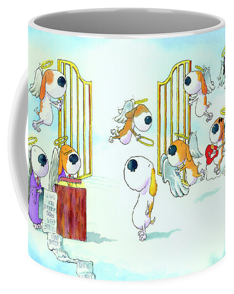 Angel Coffee Mug featuring the painting Angel Dog by Jim Tweedy