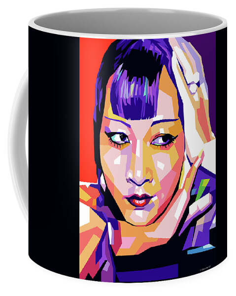 Anna Coffee Mug featuring the digital art Anna May Wong by Stars on Art