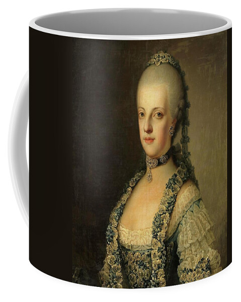 Anonymous Coffee Mug featuring the painting Anonymous / 'Maria Carolina of Austria, Queen of Naples', 18th century, French School. by Anonymous