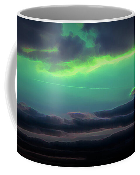 Abstract Coffee Mug featuring the digital art Another World by Scott Lyons