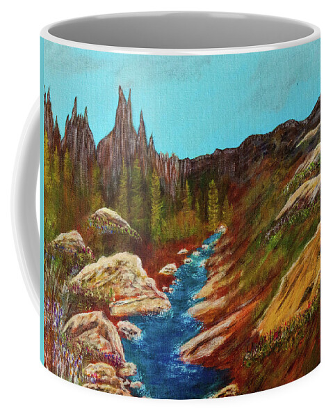 Ansel Coffee Mug featuring the painting Ansel Adams Wilderness by Randy Sylvia