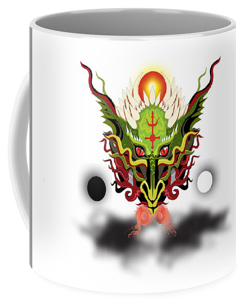 Dragon Coffee Mug featuring the digital art Antimony by Jessy Chaidez