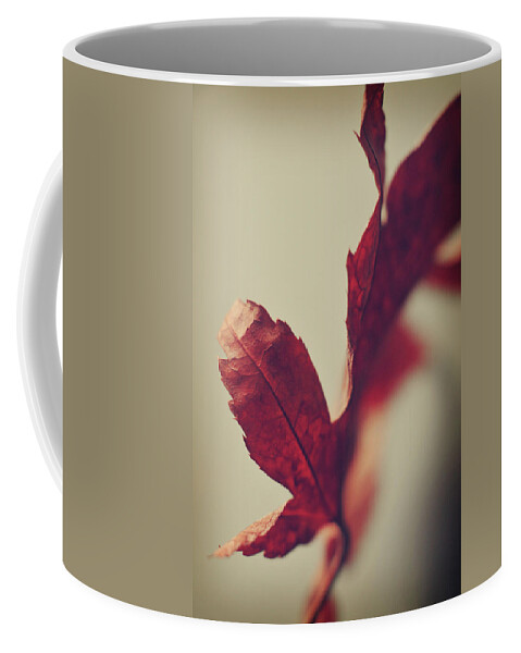 Red Leaf Coffee Mug featuring the photograph Anxious Nights by Michelle Wermuth