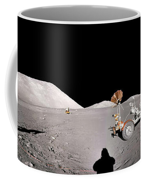 Taurus-littrow Valley Coffee Mug featuring the photograph Apollo 17 Taurus-Littrow valley the Moon by Andy Myatt