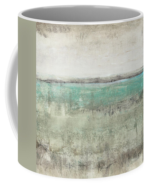 Landscapes Coffee Mug featuring the painting Aqua Horizon I by Tim Otoole