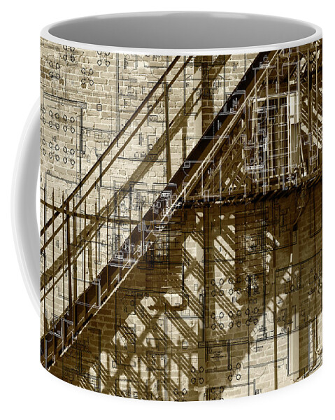 Architecture Coffee Mug featuring the painting Architecture Drawing I by Sisa Jasper