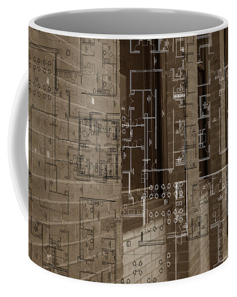 Architecture Coffee Mug featuring the painting Architecture Drawing IIi by Sisa Jasper