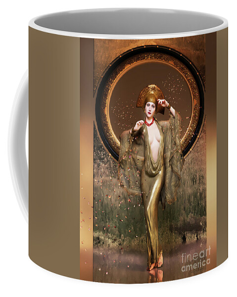 Art Deco Coffee Mug featuring the digital art Art Deco Signs of Spring by Shanina Conway