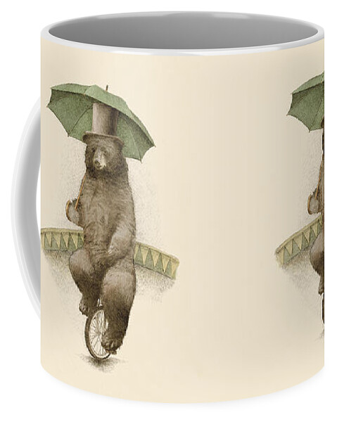 Bear Coffee Mug featuring the drawing Frederick by Eric Fan