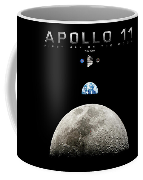 Apollo 11 Coffee Mug featuring the photograph Apollo 11 First Man On The Moon by Weston Westmoreland