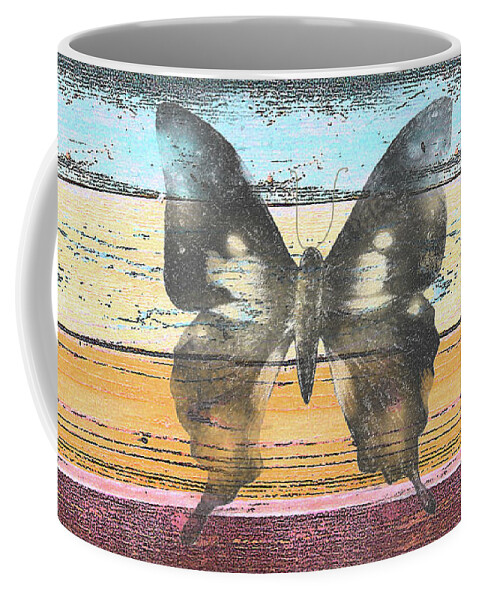 Butterfly Coffee Mug featuring the digital art Vintage Life by Elizabeth Gyles Johnson