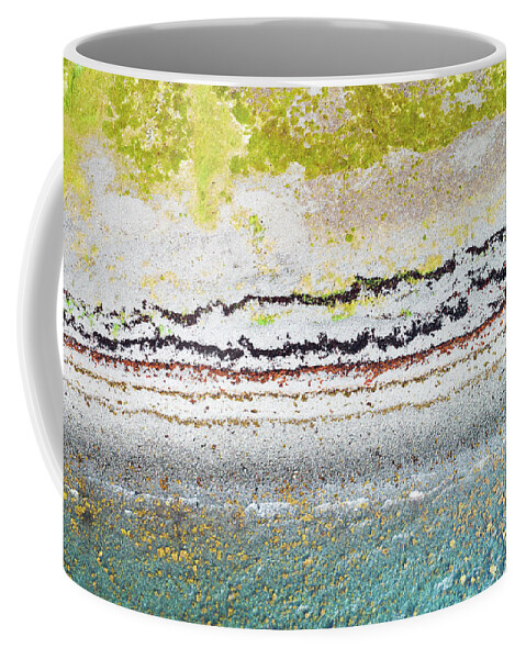 Sand Lines Coffee Mug featuring the photograph Sandlines on the beach by Paul Oostveen