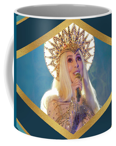 Cher Coffee Mug featuring the digital art Queen Cher by Cher Style