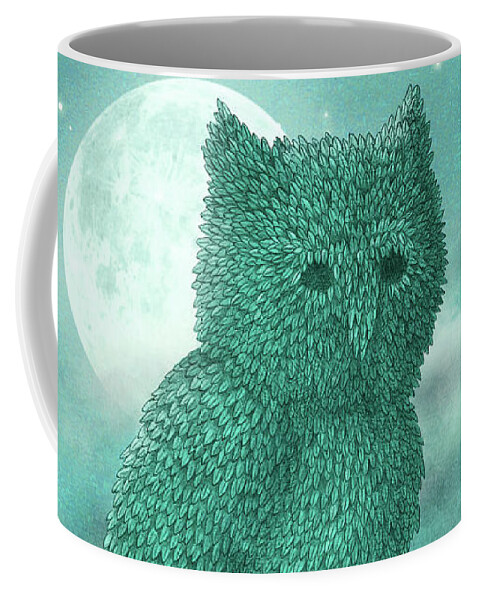 Owl Coffee Mug featuring the drawing The Night Gardener by Eric Fan