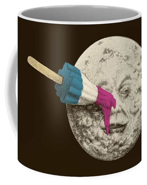 Moon Coffee Mug featuring the drawing Summer Voyage - Option #1 by Eric Fan